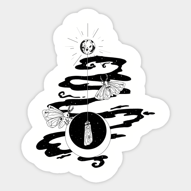 Night Pendulum Sticker by Cosmic Queers